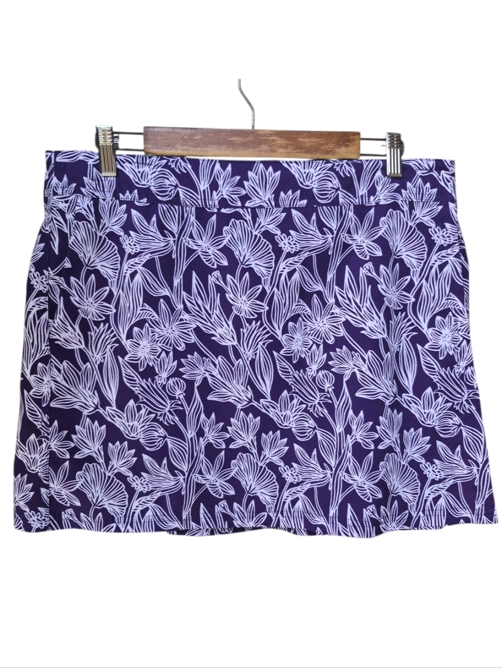 RipSkirt Hawaii Viola Purple White Wrap Skirt Length 1 Size L